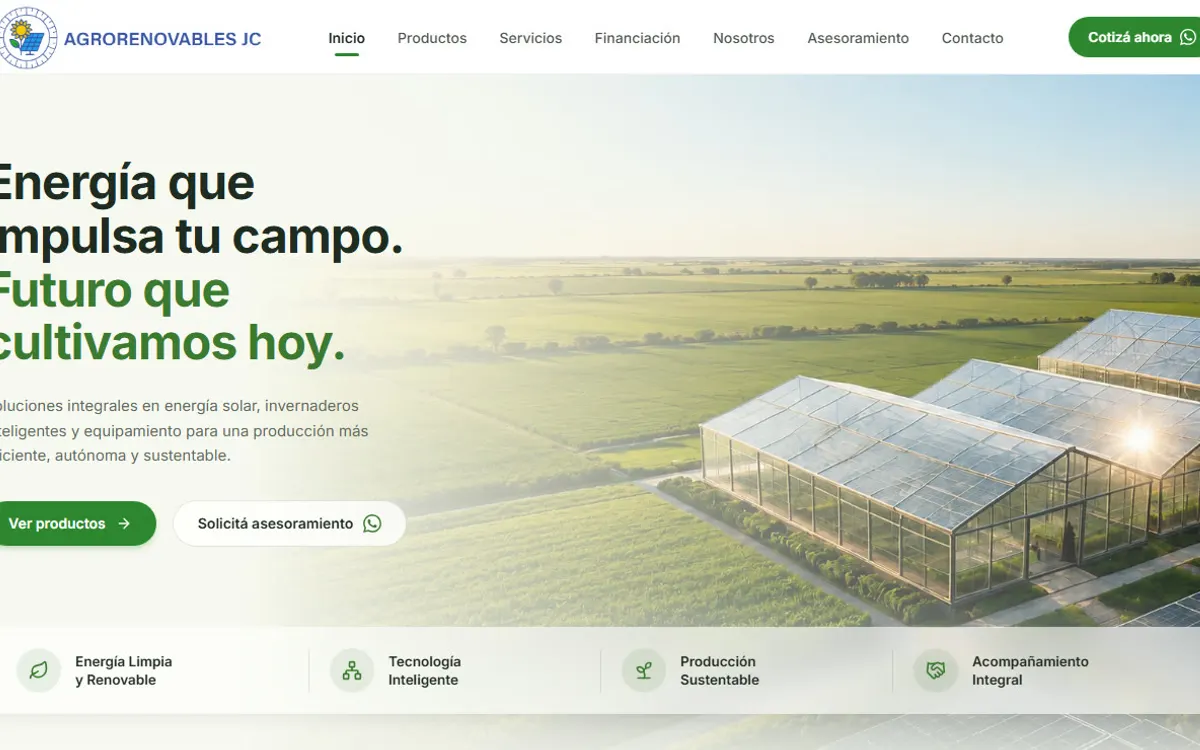Captura del proyecto Agrorenovables